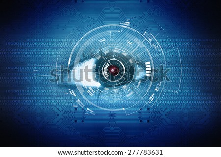 digital eye with security scanning concept