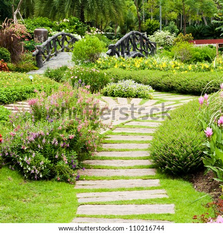 Landscaping In The Garden. The Path In The Garden.