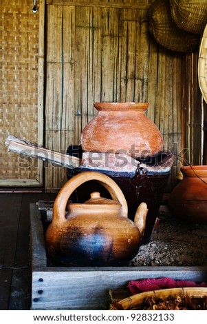 Earthenware The ancient household. As a way of life of Thai people.