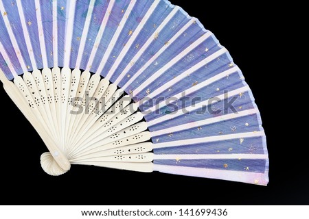 Asian Fan isolated on black
