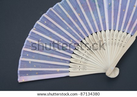 Asian Fan isolated on black