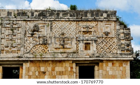 Details, Mayan Puuc Architecture Style - Uxmal, Mexico