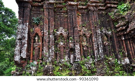 Details, My Son Temple Wall - Quang Nam, Vietnam