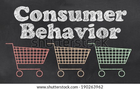 Consumer Behavior with Carts In Red, Orange and Green
