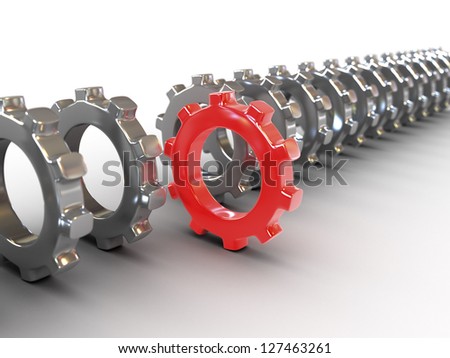 Teamwork Gear leadership concept Teamwork Gear leadership concept