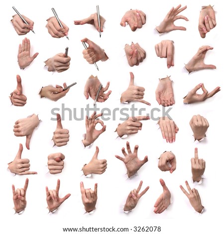 stock photo : A series " Gestures of hands ". All