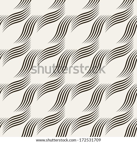 Seamless Ripple Pattern. Trendy Vector Texture. Stylish Background With Diagonal Direction