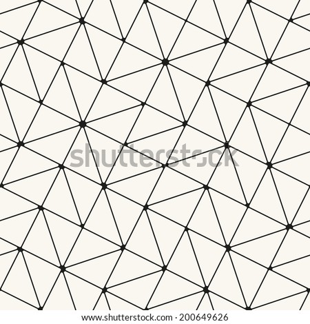 Vector seamless pattern. Modern stylish texture. Repeating geometric tiles. Rotated grid with curved squares and triangles