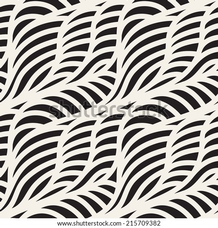 Seamless ripple pattern. Trendy vector texture. Stylish background. Diagonal waves from smooth elements