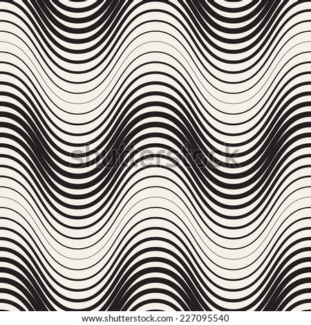 Seamless ripple pattern. Repeating vector texture with wavy lines. Graphic background
