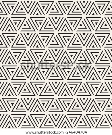 Vector seamless pattern. Modern stylish texture. Repeating geometric tiles  from striped triangles - Stock Image - Everypixel