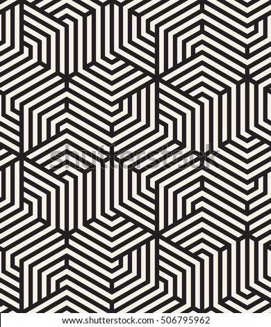 Vector seamless pattern. Modern monochrome texture. Repeating abstract background. Trendy design with geometric shapes. Stylish hipster print which can be used for cover, card, stencil etc