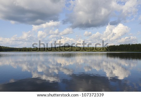 Lake in Sleeping Giant Provincial Park under clouds sky