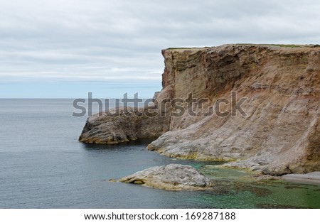 Cliff on Port au Port Peninsula, Newfoundland, Canada