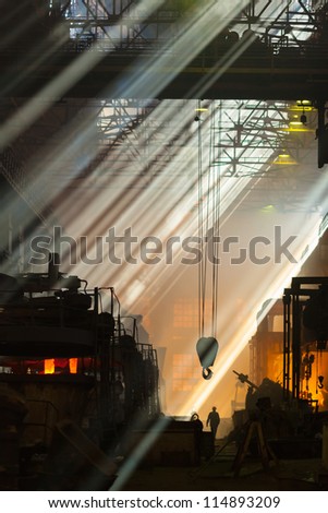 Shop foundry in rays of light