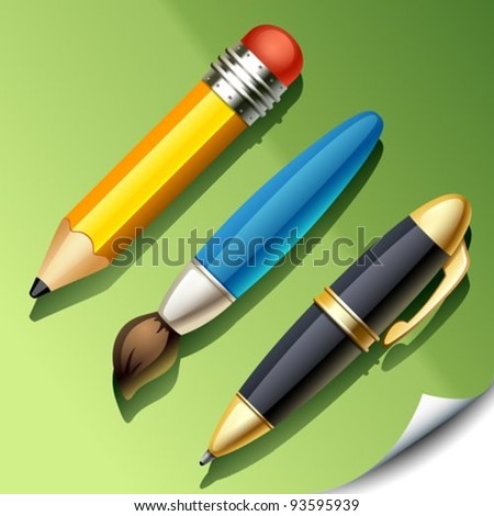 Tools Vector on Drawing And Painting Tools Stock Vector 93595939   Shutterstock