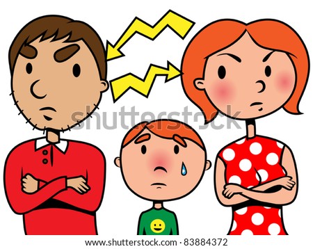 Children Arguing Cartoon