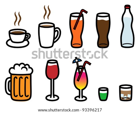 Cartoon Alcoholic Drinks