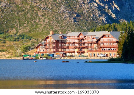 Glacier National Park, Usa - September 11: The Many Glacier Hotel On September 11, 2011 In Glacier National Park, Montana. It Was Built In 1915 On The Shoreline Of Swiftcurrent Lake.