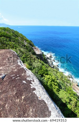View of the Caribbean from Shark Bay National Park of Tortola - BVI