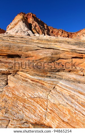 Steep topography and rocky surfaces at Capitol Reef National Park in Utah