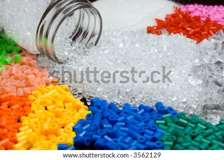 A colorful picture of plastic materials. Can be used in commodities related projects