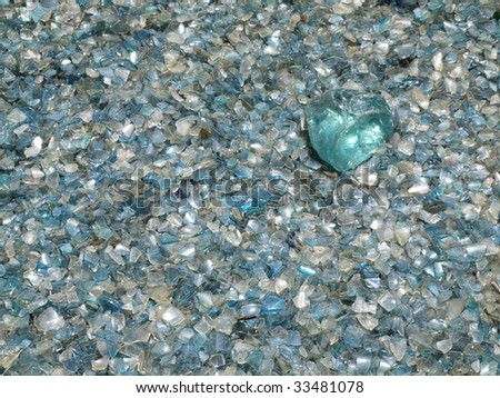 stock photo Floor covering of pieces of broken glass