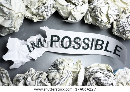 Discovering the possibility. Concept image of making the impossible come true.