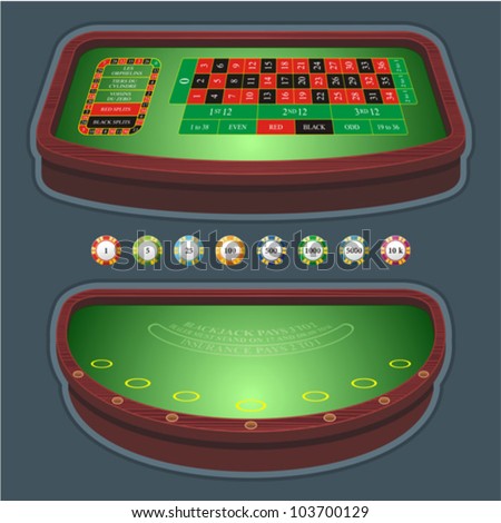 Blackjack Table Vector
