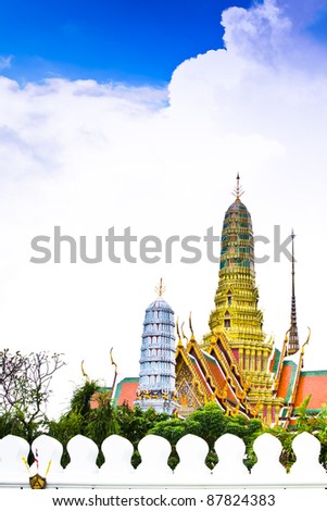 Buddhist Temple of  Popular Tourist Attraction by the Grand Palace in Bangkok, Thailand