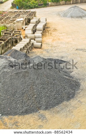 Construction materials Used to build roads.