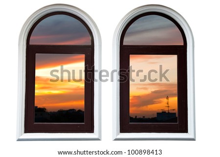 Sky in the window frame