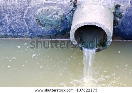 Waste pipe or drainage polluting environment
