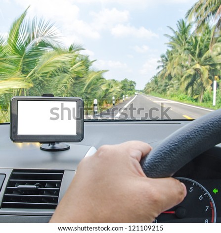 Car navigator with clipping path