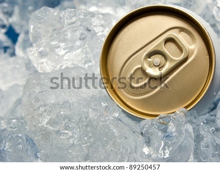 Beer can in ice