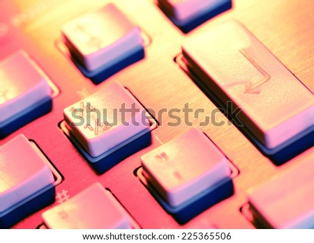 Close up of an old computer keyboard