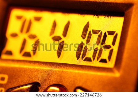 Close up of a Digital clock