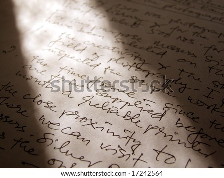 English business letter with handwriting