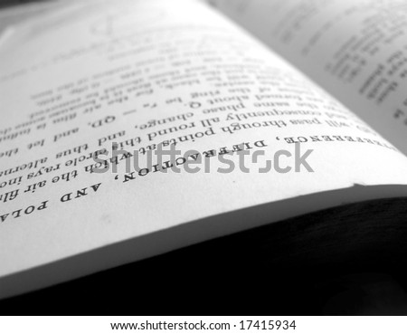 Close up of English Science book