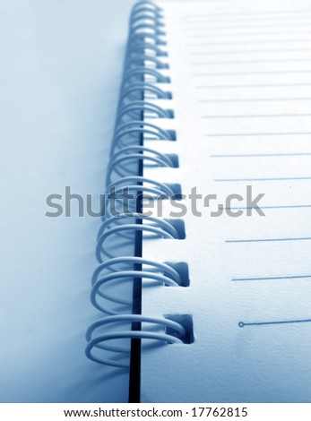 Close up of blank Spiral notepad