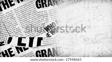 News paper text with old paper