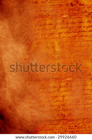 Old  textured document for background