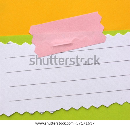 Close up of note paper for background