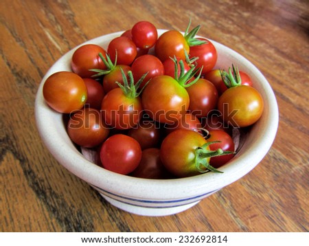Bowl of Fresh Picked Cherry Tomatoes/Bowl of Fresh Picked Cherry Tomatoes/Bowl of Fresh Picked Cherry Tomatoes