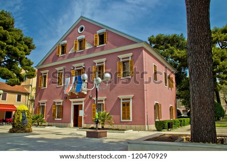 Dalmatian town of Biograd na moru city hall, Croatia