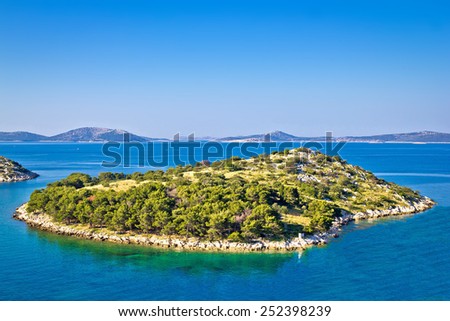 Small island in archipelago of Croatia, Kornati islands national park