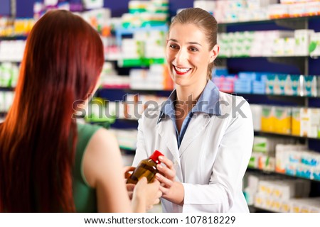 pharmacist female her pharmacy client search shutterstock patient
