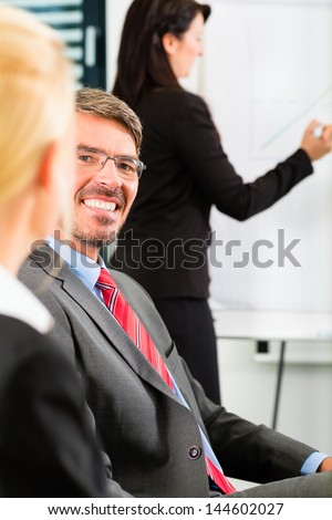 Business - businesspeople have team meeting or workshop in an office, it is a very good team Ã?Â¢?? Portrait of a businessman