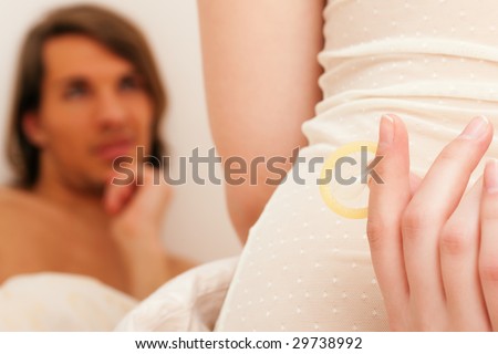 stock photo Couple attempting having sex but being bright enough 