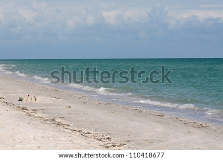 White Sand Beach on the Gulf Coast of Sanibel Island Florida